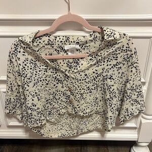 Speckled Cream and Black Blouse